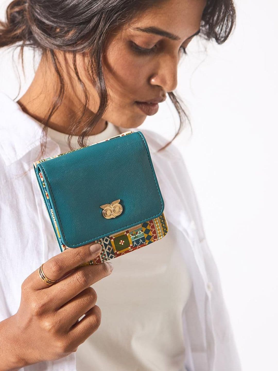 Chumbak The Kyoto Unisex Karaikudi Tiles Printed Mini Two Fold Wallet - view 1