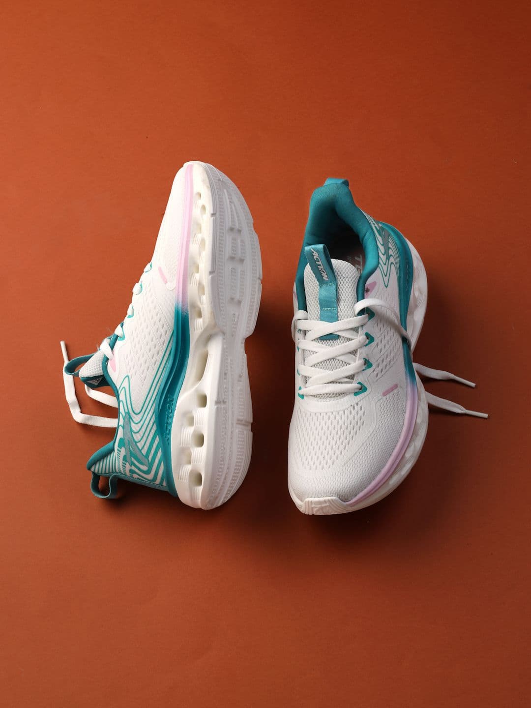 Action Women Mesh Lace-Ups Running Non-Marking Sports Shoes - view 1
