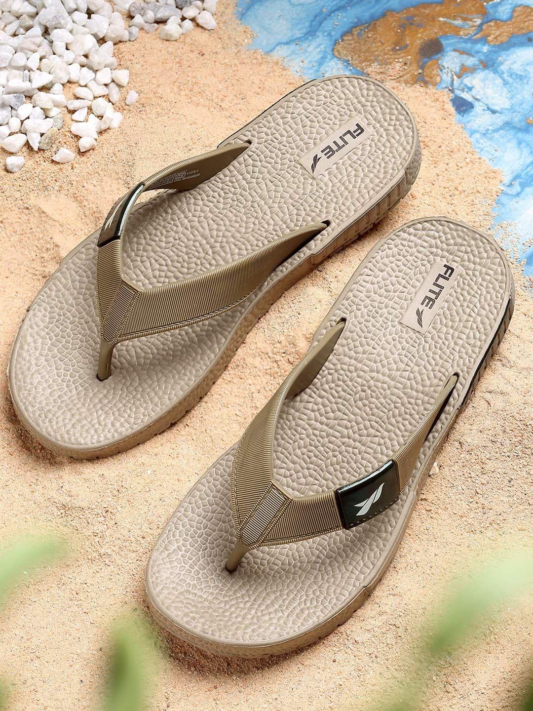 FLITE Men Textured T-Strap Flip Flops - view 1