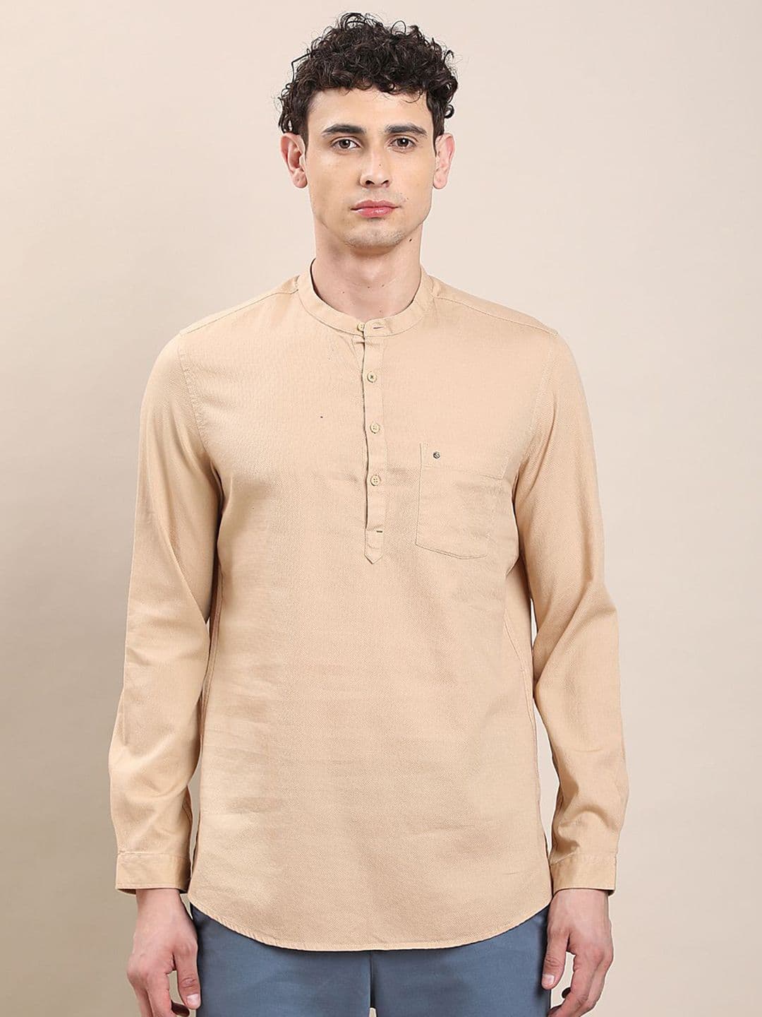 Turtle Relaxed Slim Fit Pure Cotton Kurta - view 1