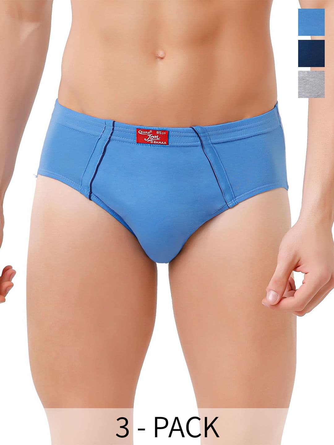 Rupa Jon Pack Of 3 Printed Combed Cotton Mid-Rise Briefs - view 1