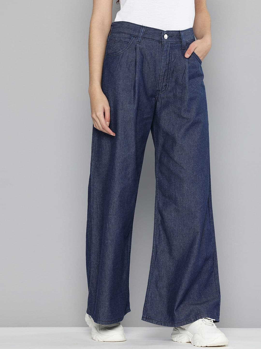 Levis Women's Dark Indigo Baggy Fit High Rise Jeans - view 1
