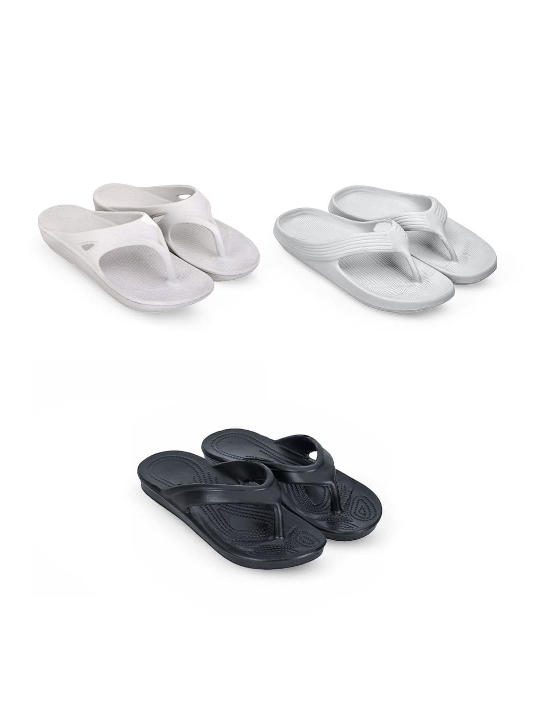Feel alive Men Set of 3 Ultra-Comfortable Lightweight Thong Flip-Flops - view 1