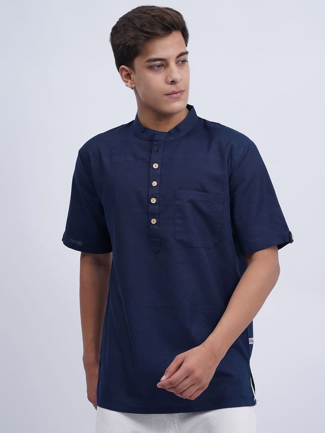 Cot'N Soft Mandarin Collar Cotton Kurta - view 1