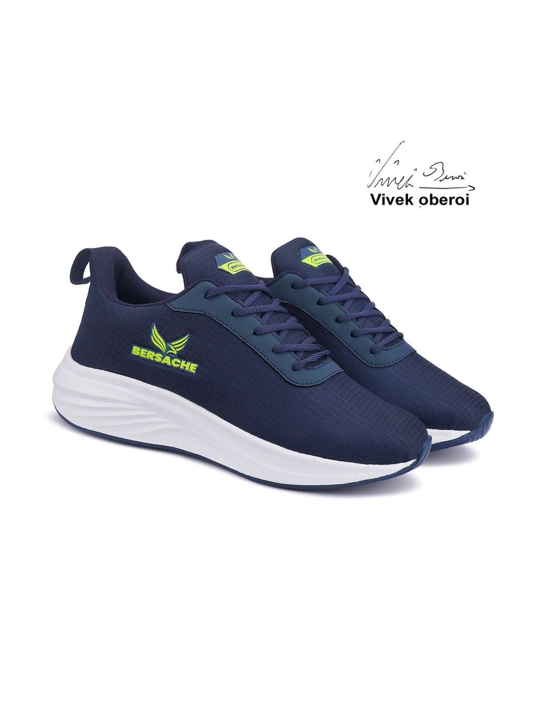 BERSACHE Men Blue Marking Lace-Ups Running Sports Shoes - view 1