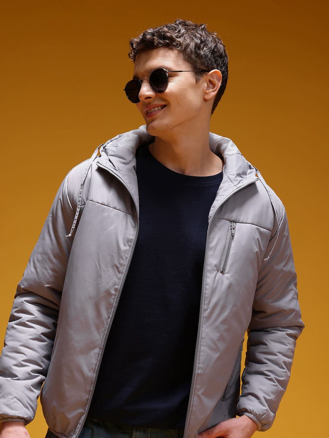 HERE&NOW Mock Collar Padded Jacket - view 1