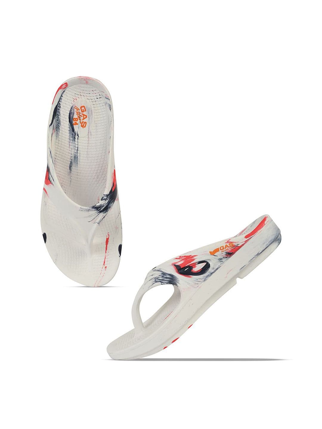GAS Men StormSlip White Red Flip flops - view 1