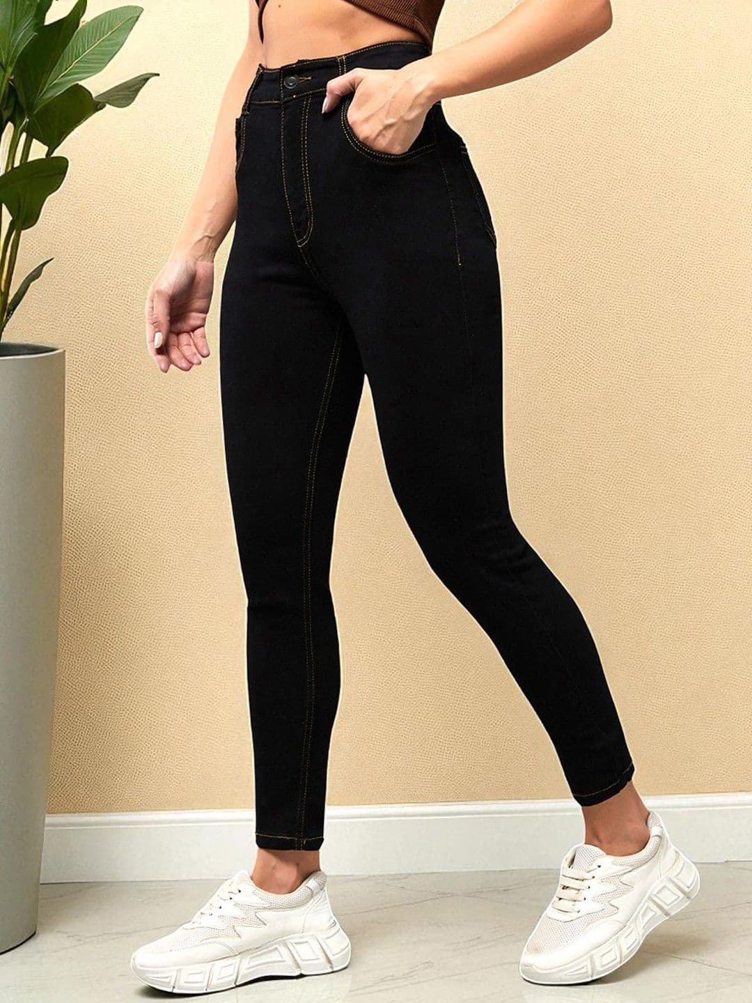 Mast & Harbour Women Skinny Fit High-Rise Stretchable Jeans - view 1
