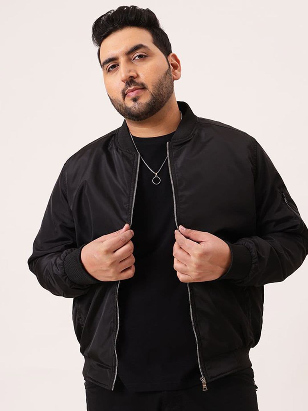 UNSTD Men Plus Size Classic Bomber Jacket - view 1