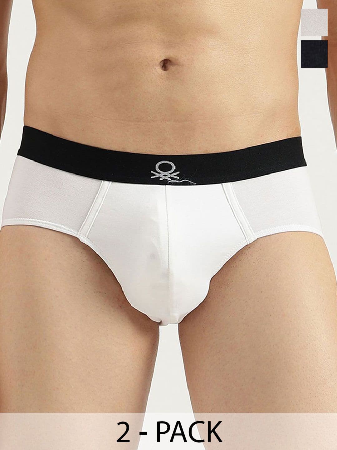 United Colors of Benetton Men Pack of 2 Low-Rise Basic Brief - view 1