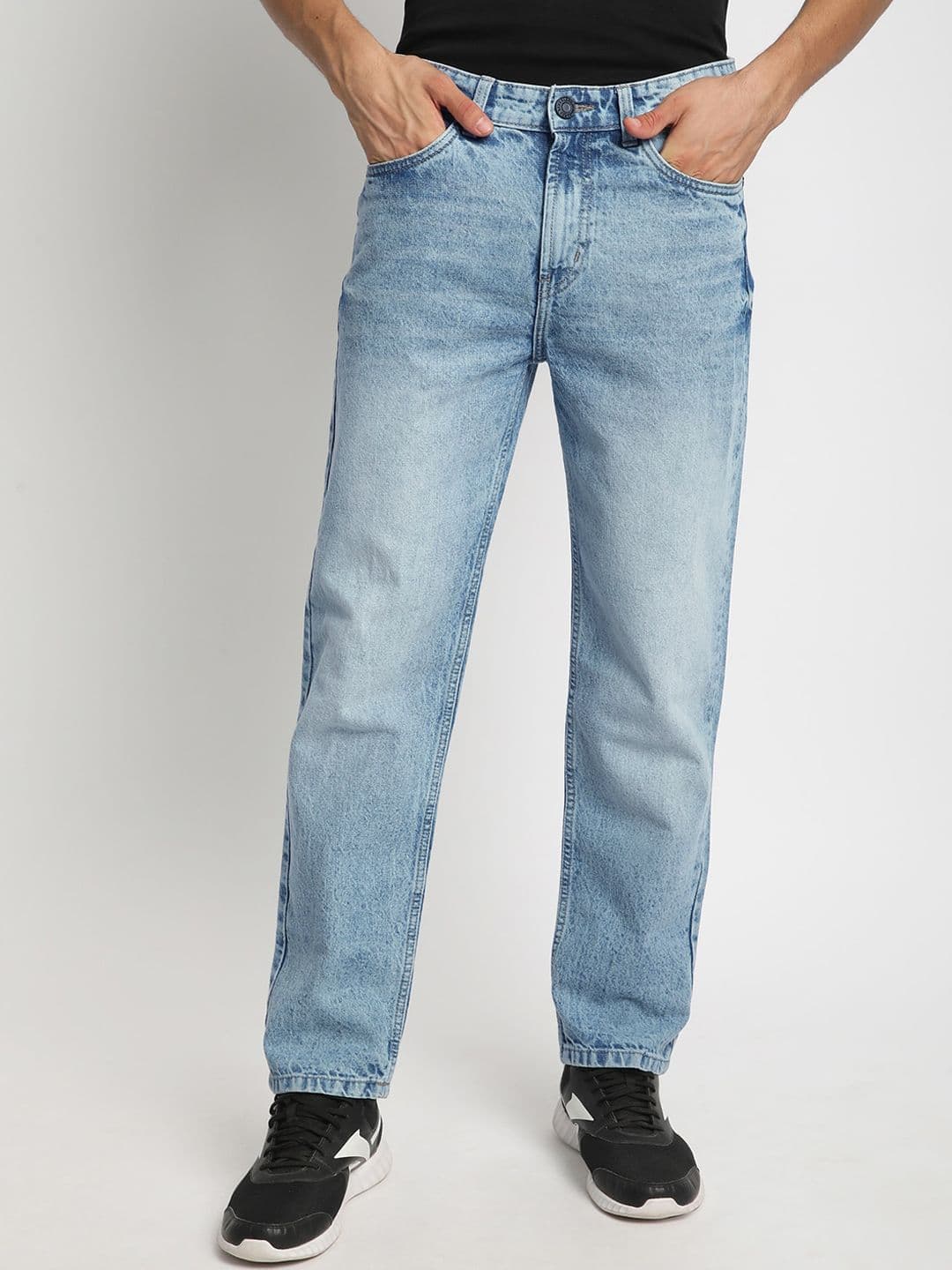 Bene Kleed Men Blue Relaxed Fit Mid Rise Jeans