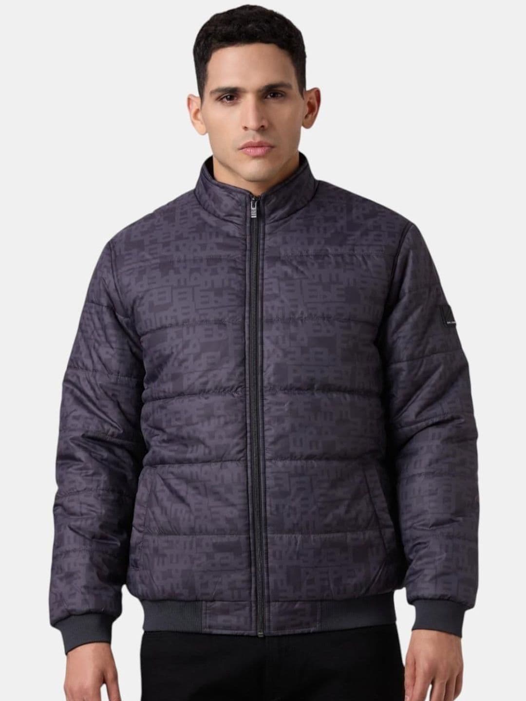 Pepe Jeans Men Mock Collar Typography Printed Bomber Jacket - view 1