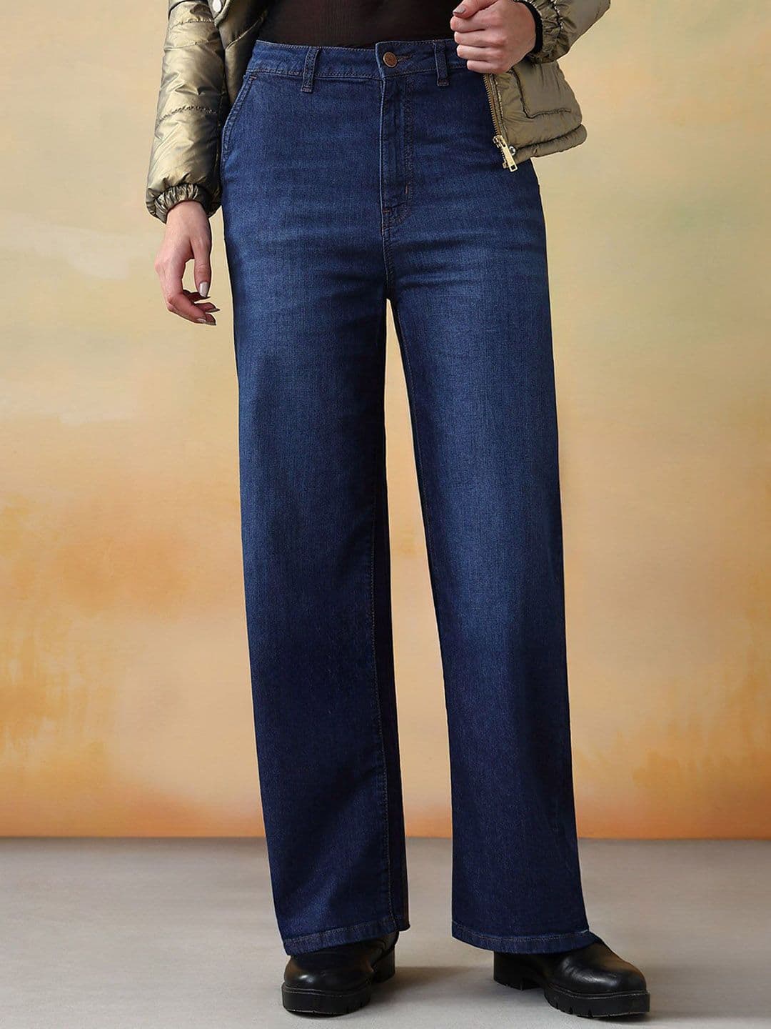 Flying Machine Women Wide Leg Mid-Rise Light Fade Stretchable Jeans - view 1