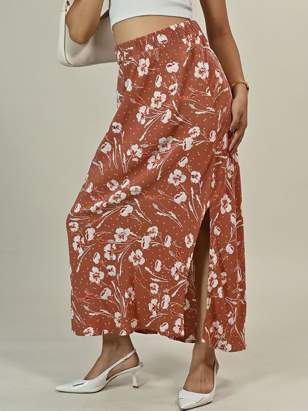 SWISHIN Printed Straight Maxi Skirt - view 1