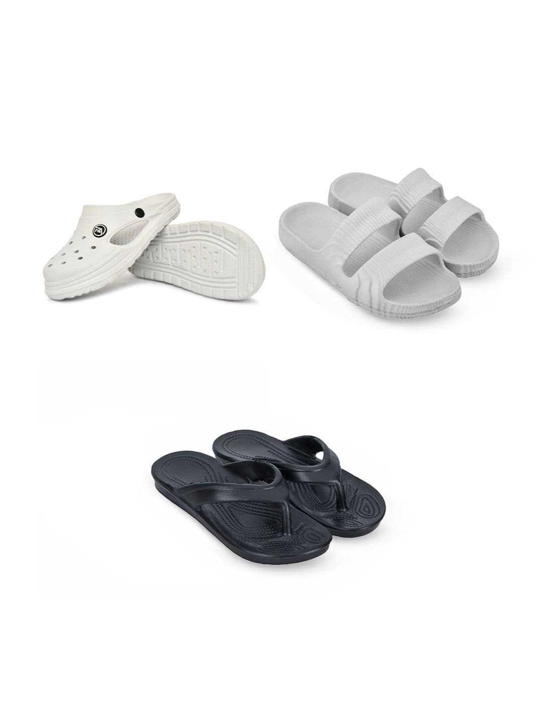 Feel alive Men Set of 3 Ultra-Comfortable, Lightweight EVA Clogs - view 1