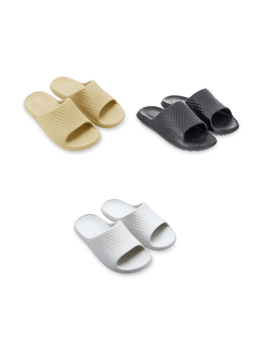 Feel alive Men Pack of 3 Self Design Sliders - view 1