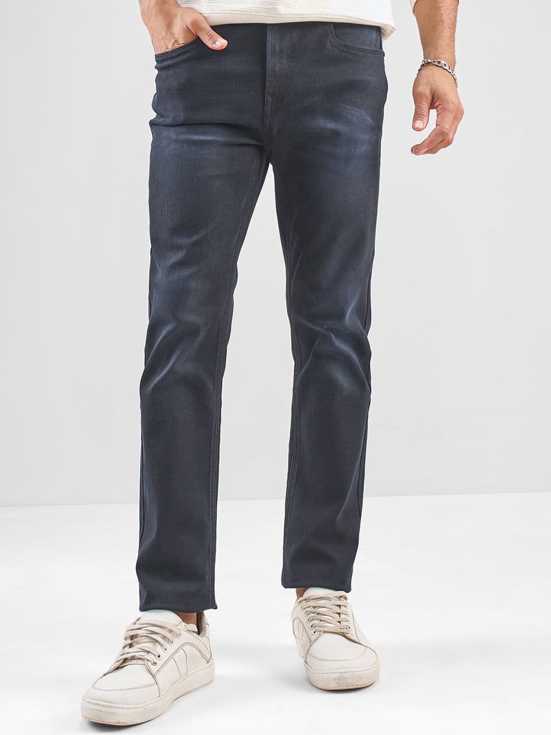 HIGHLANDER Men Slim Fit Low-Rise Light Fade Jeans - view 1