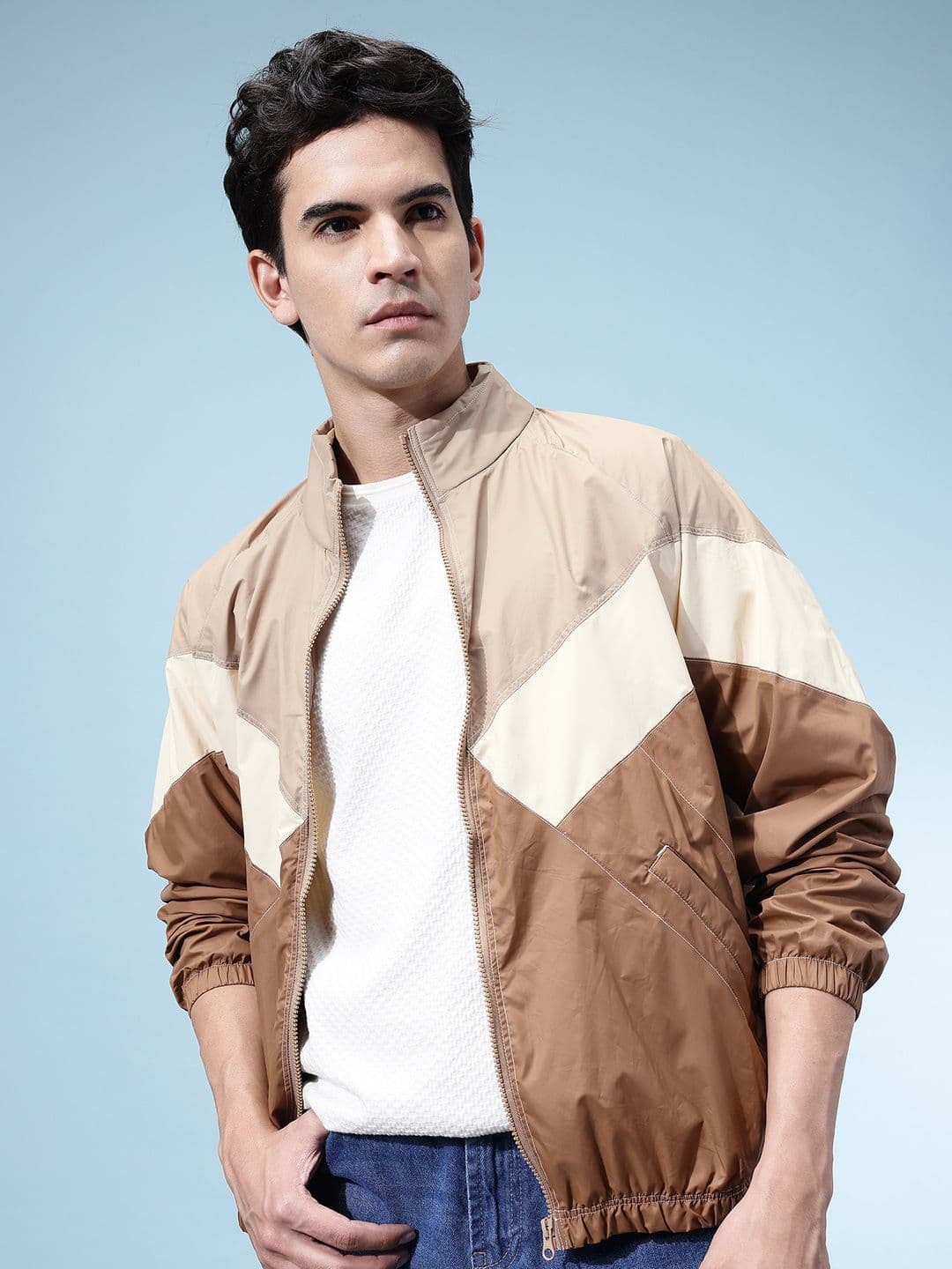 glitchez Men Colourblocked Oversized Tailored Jacket - view 1
