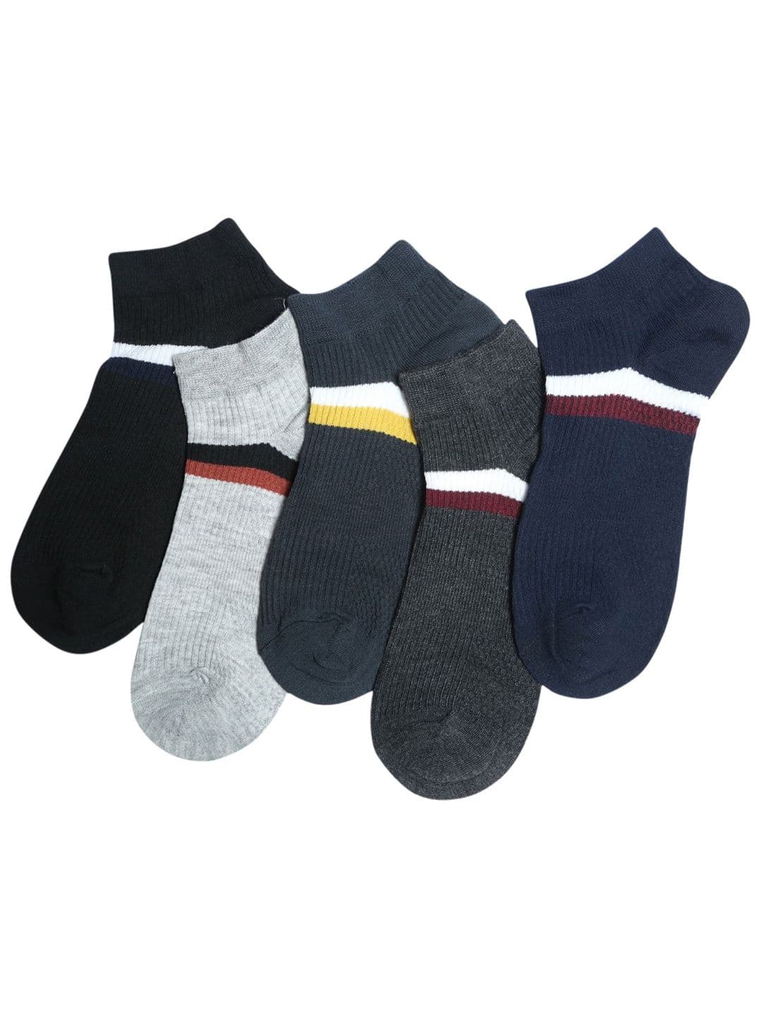 N2S NEXT2SKIN Men Pack Of 5 Assorted Cotton Sneaker Socks - view 1