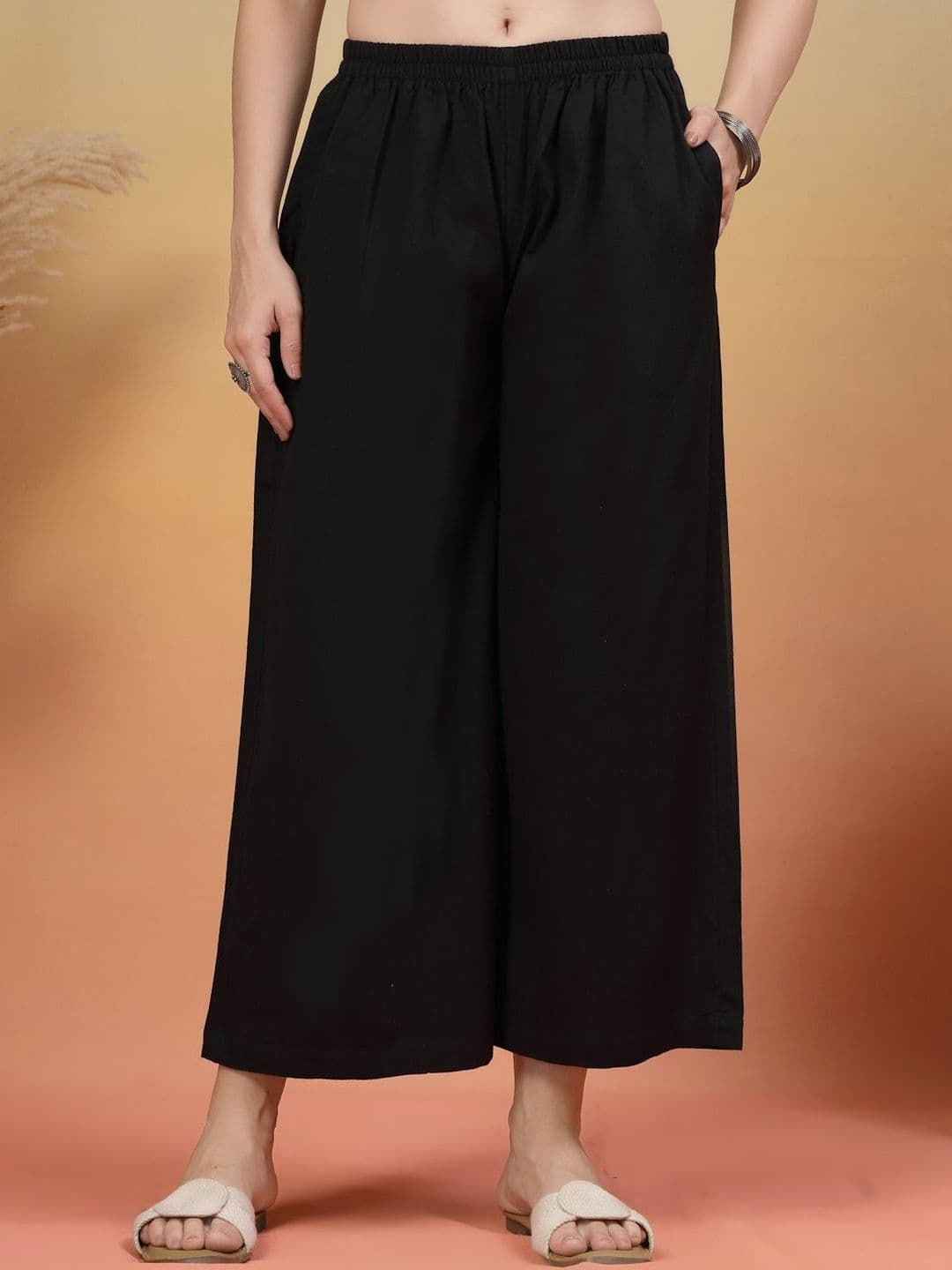 KALINI Women Straight Fit Cotton Palazzos - view 1