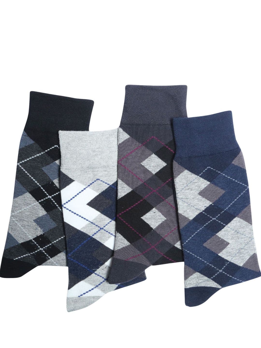 N2S NEXT2SKIN Men Pack Of 4 Patterned Cotton Crew-Length Socks - view 1