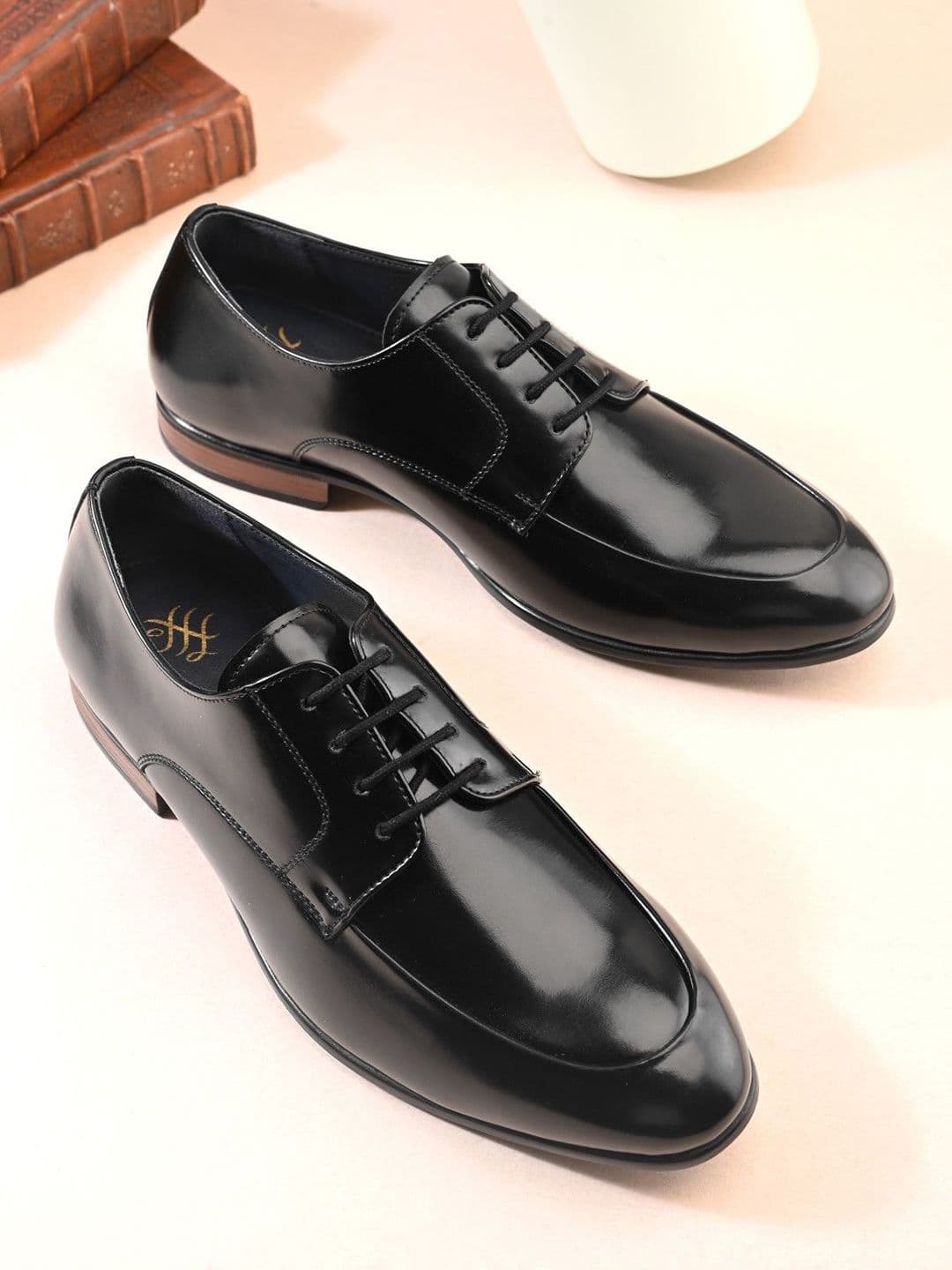 House of Pataudi Men Pointed Toe Derbys Formal Shoes - view 1