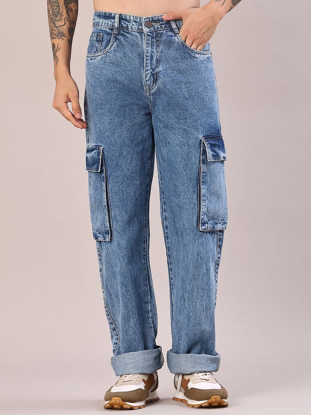 V-Mart Men Regular Fit Mid-Rise Light Fade Stretchable Jeans - view 1