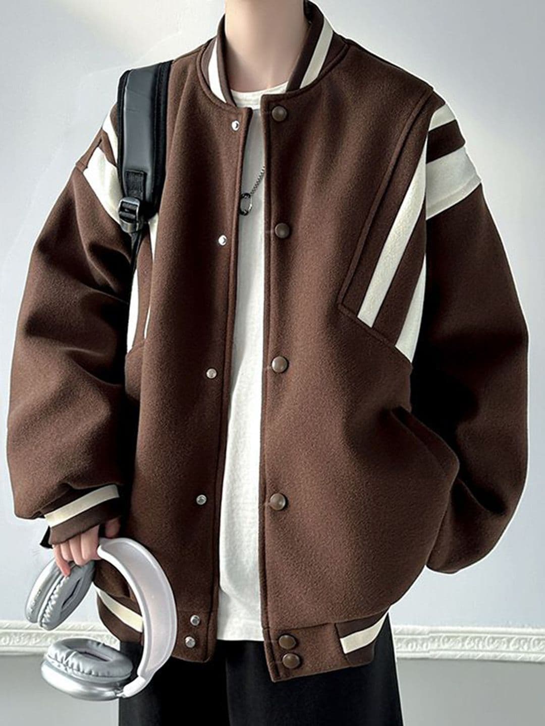 StyleCast x Revolte Men Striped Windcheater Jacket - view 1
