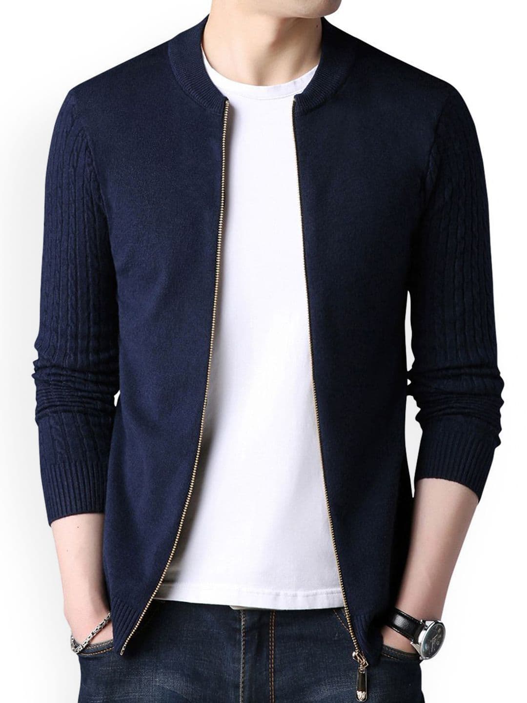 StyleCast Men Mandarin Collar Long Sleeves Quilted Jacket - view 1