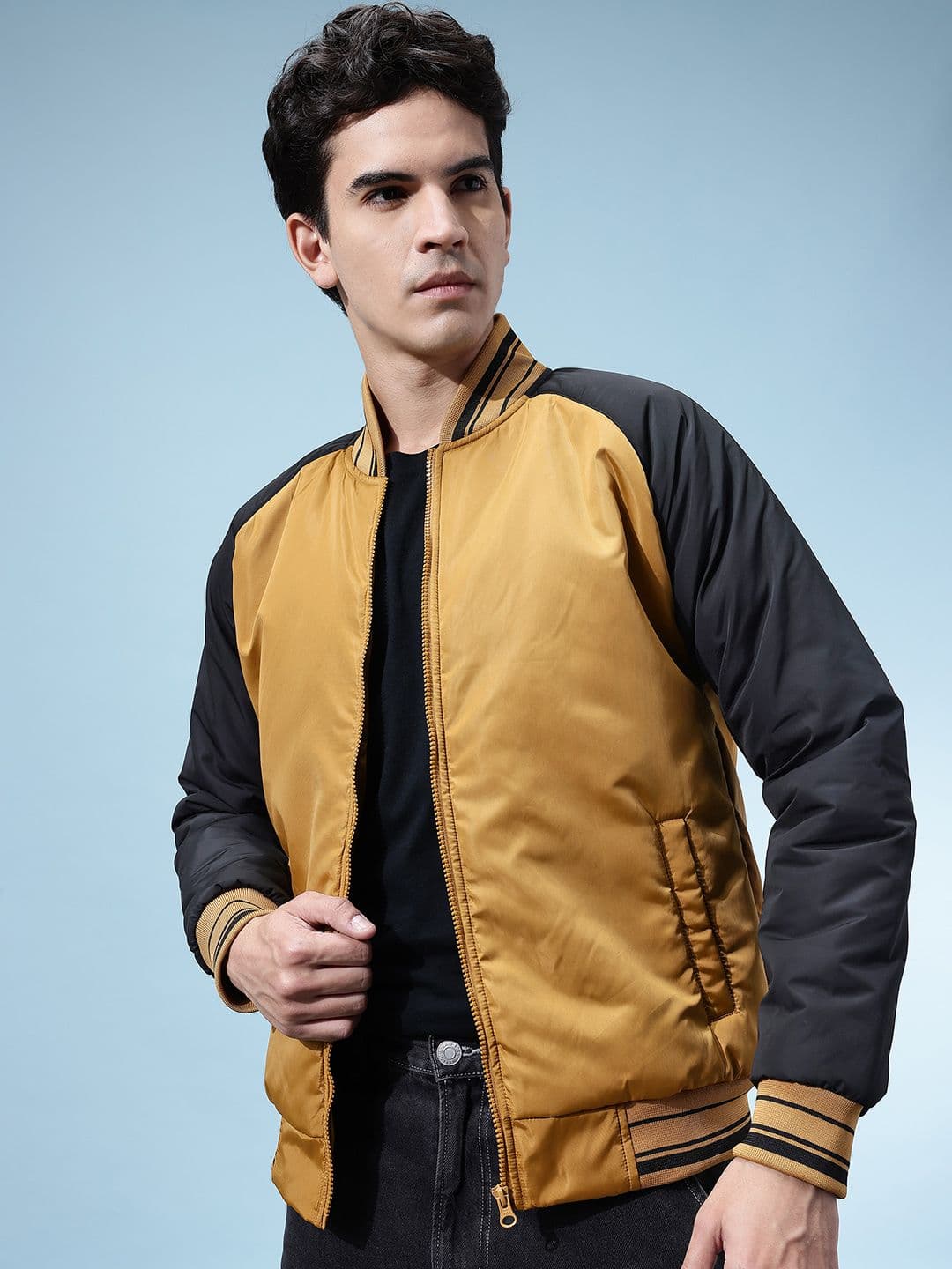 glitchez Raglan Sleeves Bomber Jacket - view 1
