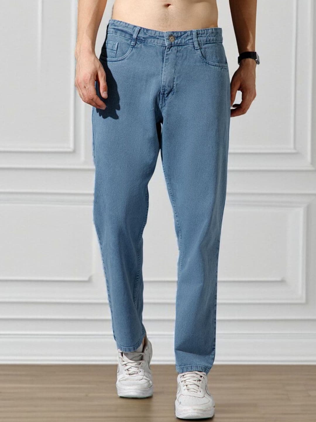 STUDIO NEXX Men Straight Fit Mid-Rise Cotton Jeans