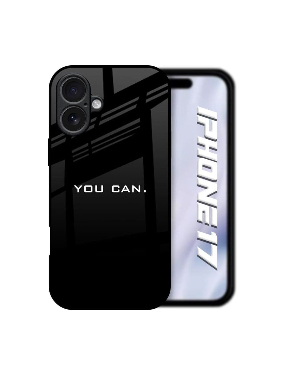 QRIOH Unisex You Can iPhone 17 Typography Shockproof Back Case