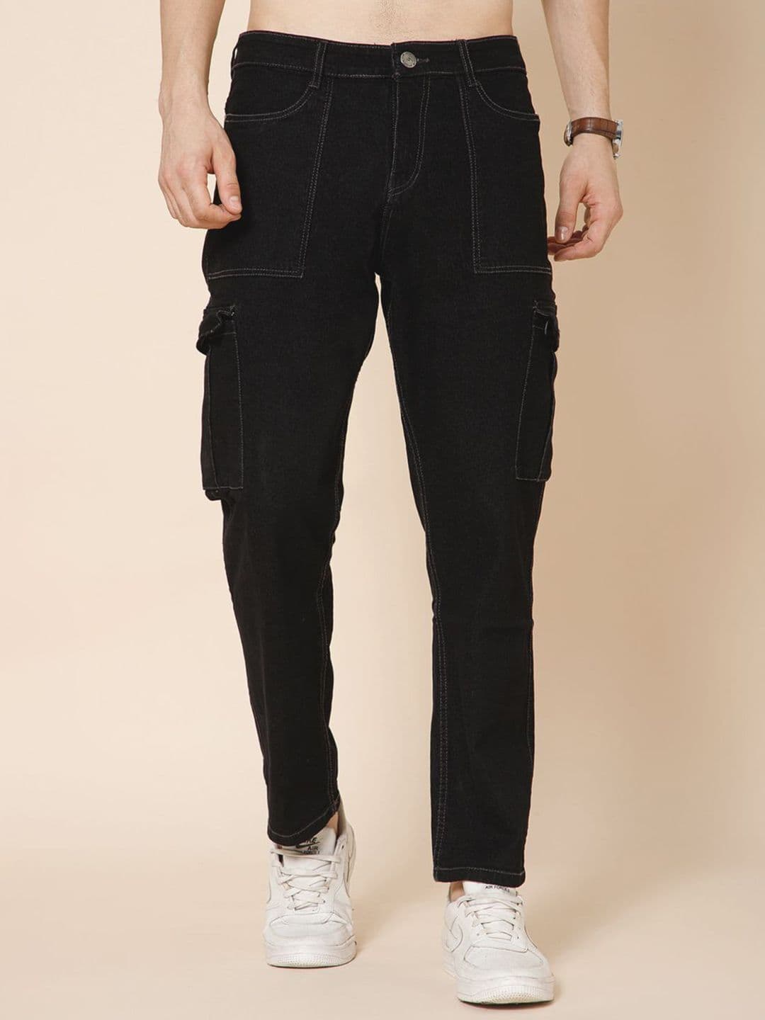 STUDIO NEXX Men Regular Fit Mid-Rise Stretchable Cargo Jeans - view 1