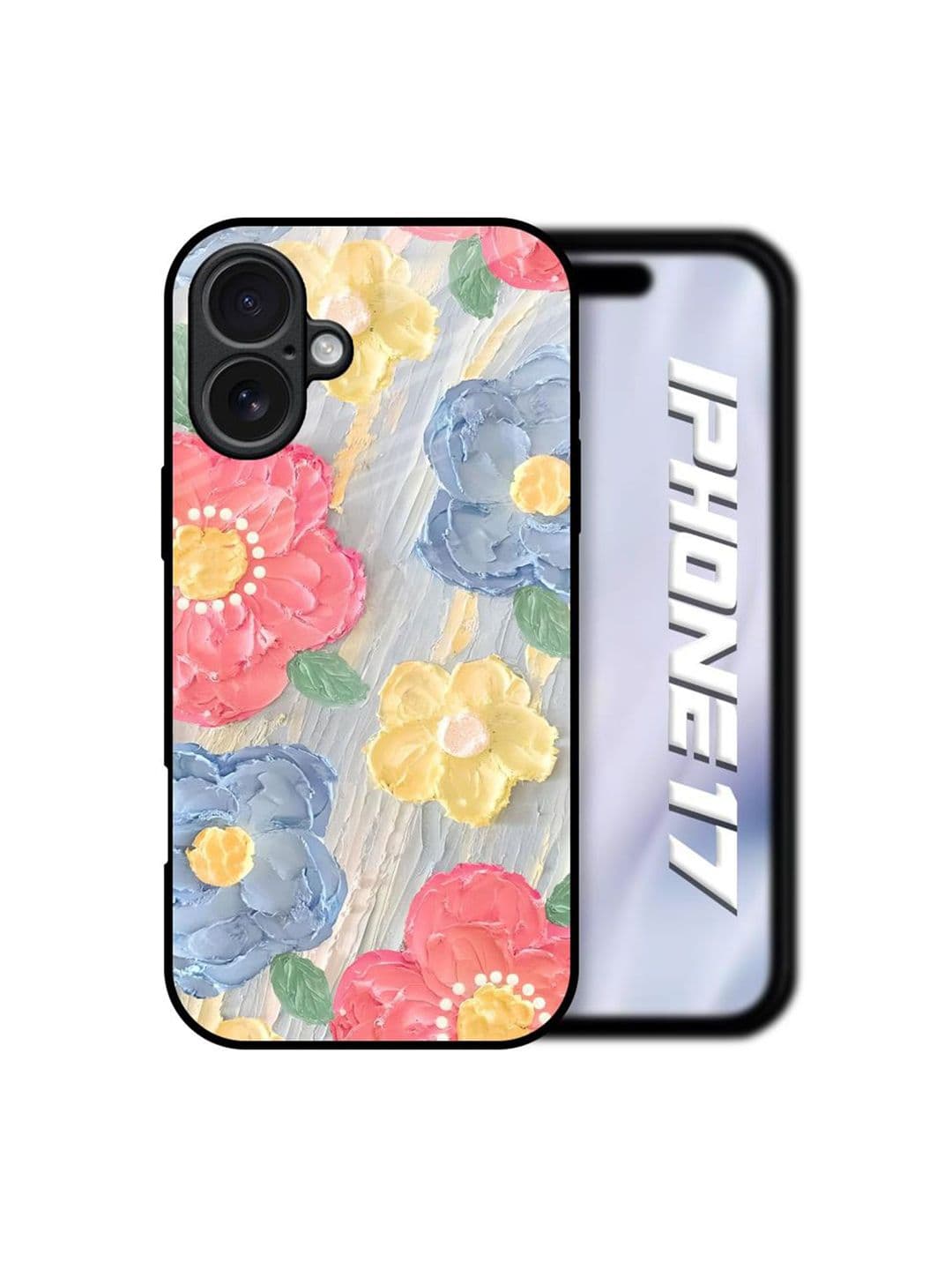 QRIOH Floral Printed iPhone 17 Back Case