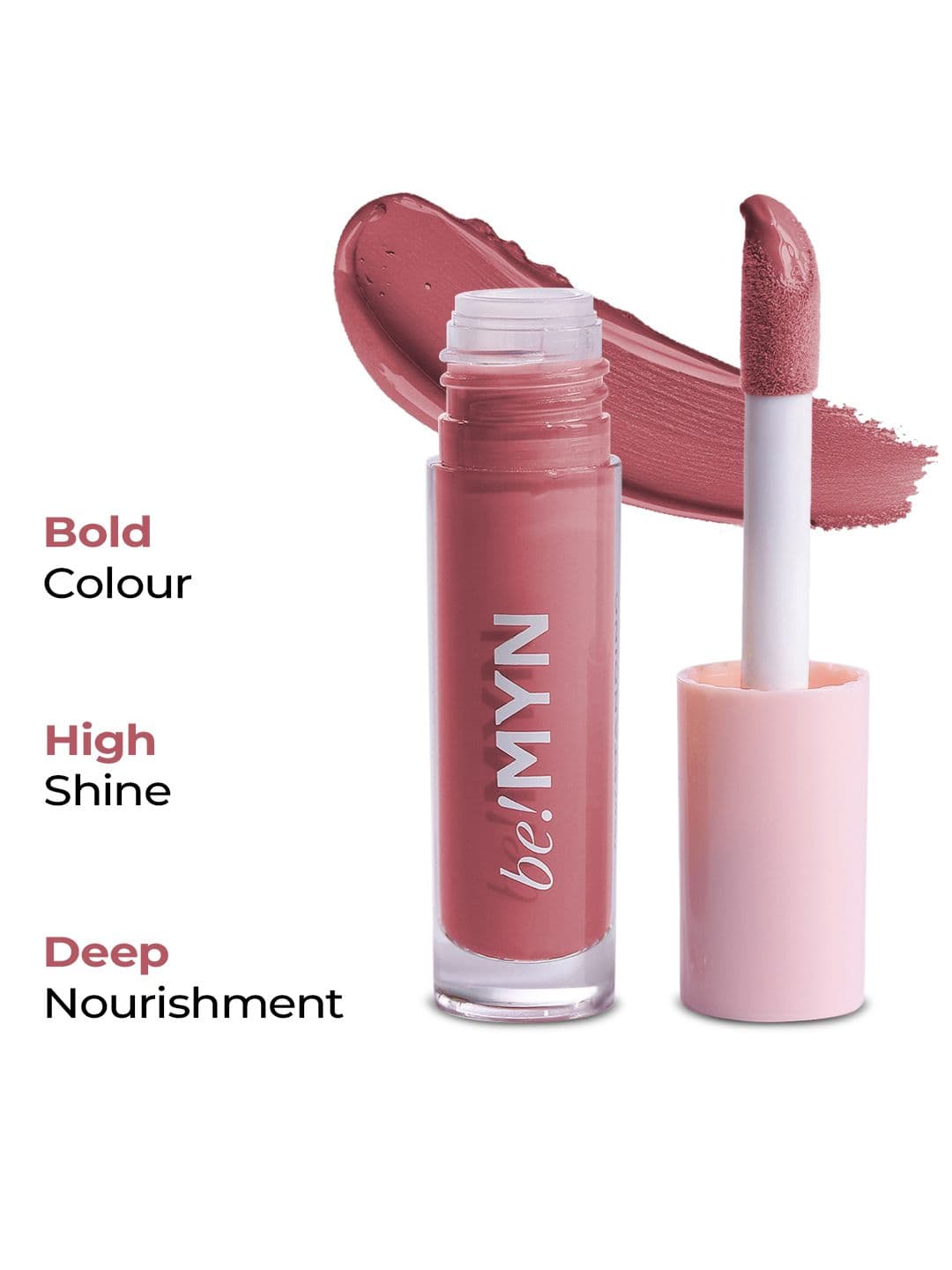 Be!Myn Poutstanding Hydrating High Shine Lip Gloss with Peptides 4 ml - Bare Blush LG03 - view 1