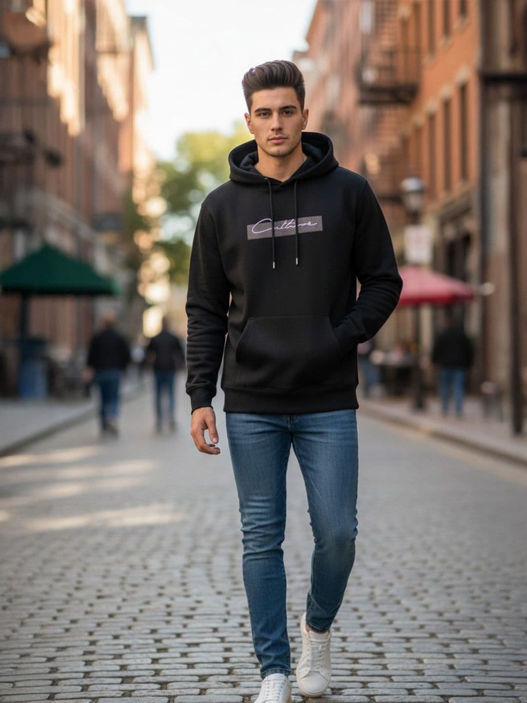 Mast & Harbour Men Hooded Pullover Sweatshirt - view 1