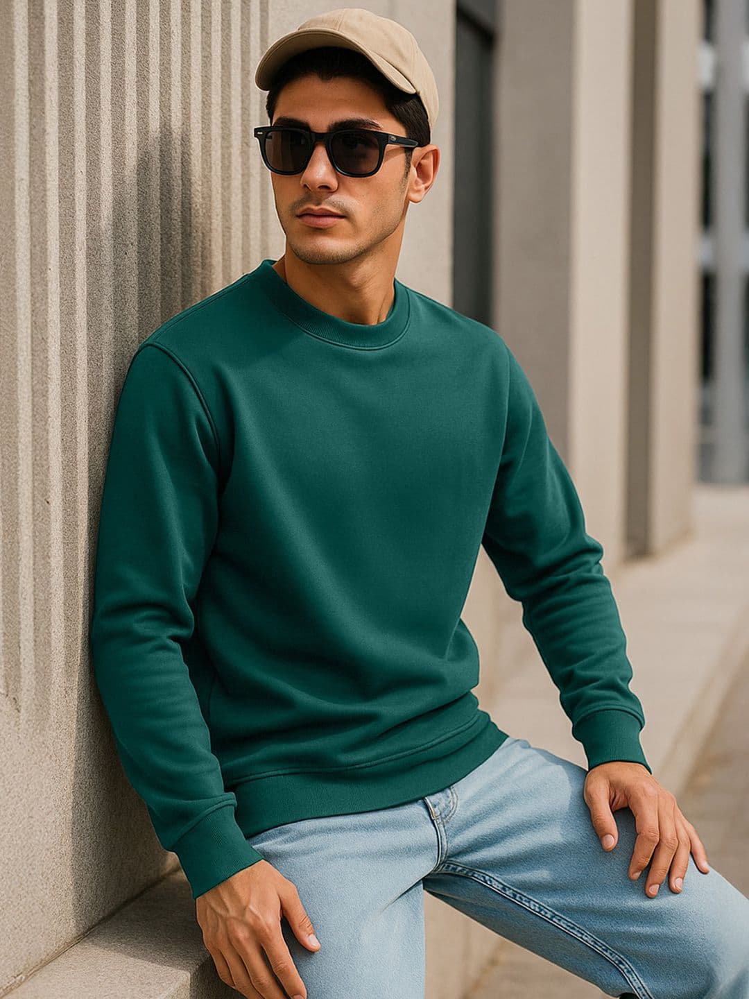 VEIRDO Cotton Round Neck Long Sleeves T-shirt - view 1