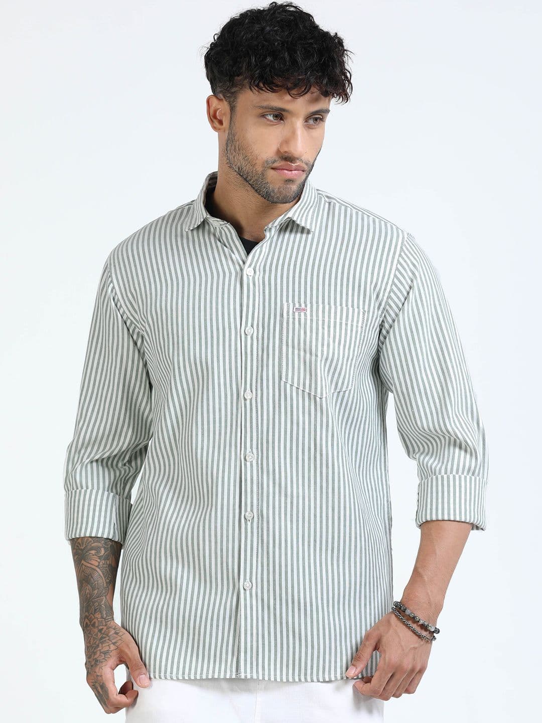 U.S. PITCHERS Men Regular Fit Vertical Striped Casual Shirt - view 1