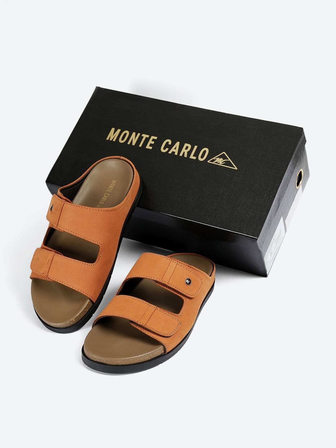 Monte Carlo Cushioned Footbed Slip On Leather Comfort Sandals - view 1