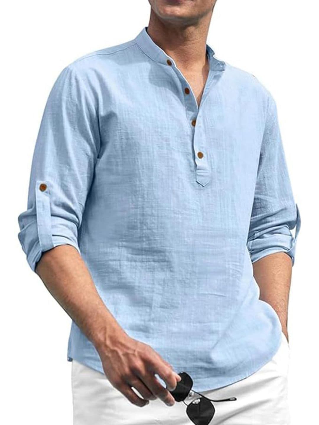 EdinWolf Men Mandarin Collar Straight Kurta - view 1
