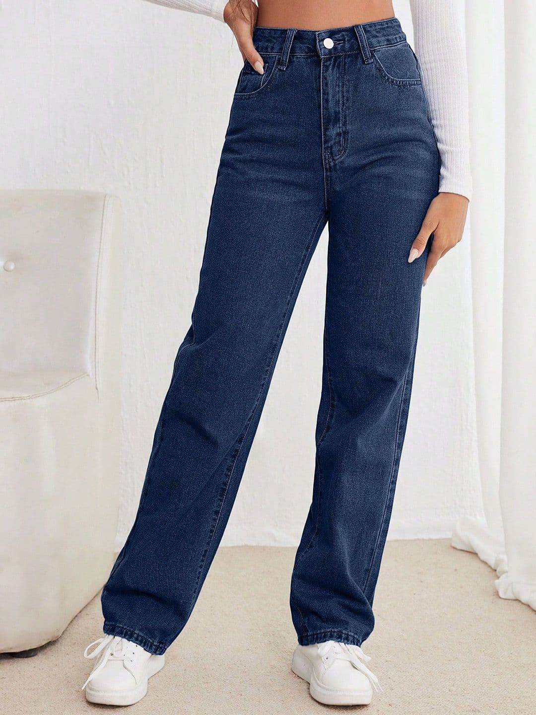 ROBECULT COLLECTION Women Comfort Straight Fit High-Rise Acid Wash Stretchable Jeans - view 1