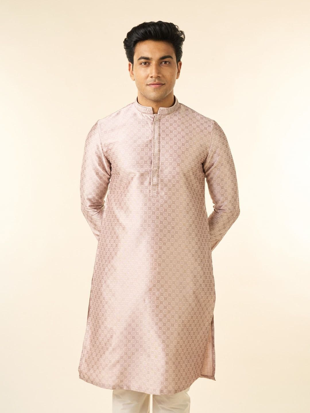 Diwas by Manyavar Men Woven Design Festive Straight Kurta - view 1