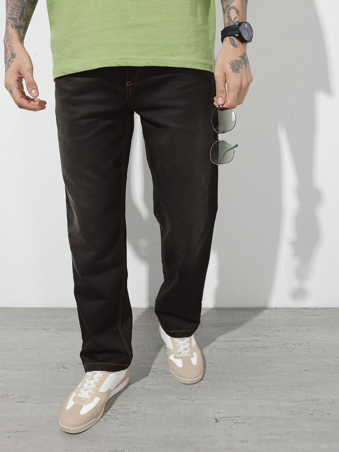 The Roadster Life Co. Men Straight Fit Light Fade Stretchable Jeans - view 1