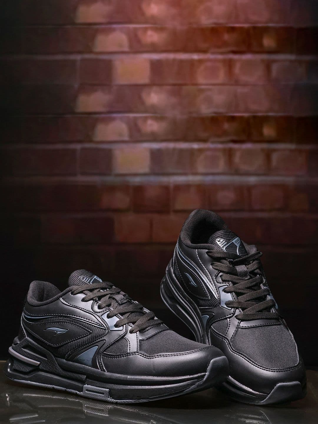 ASIAN Black Stylish Colourblocked Sport Shoes - view 1