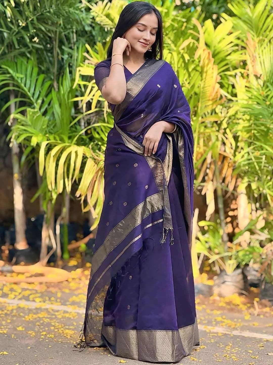 Moda Rapido Woven Design Zari Saree With Blouse Piece - view 1