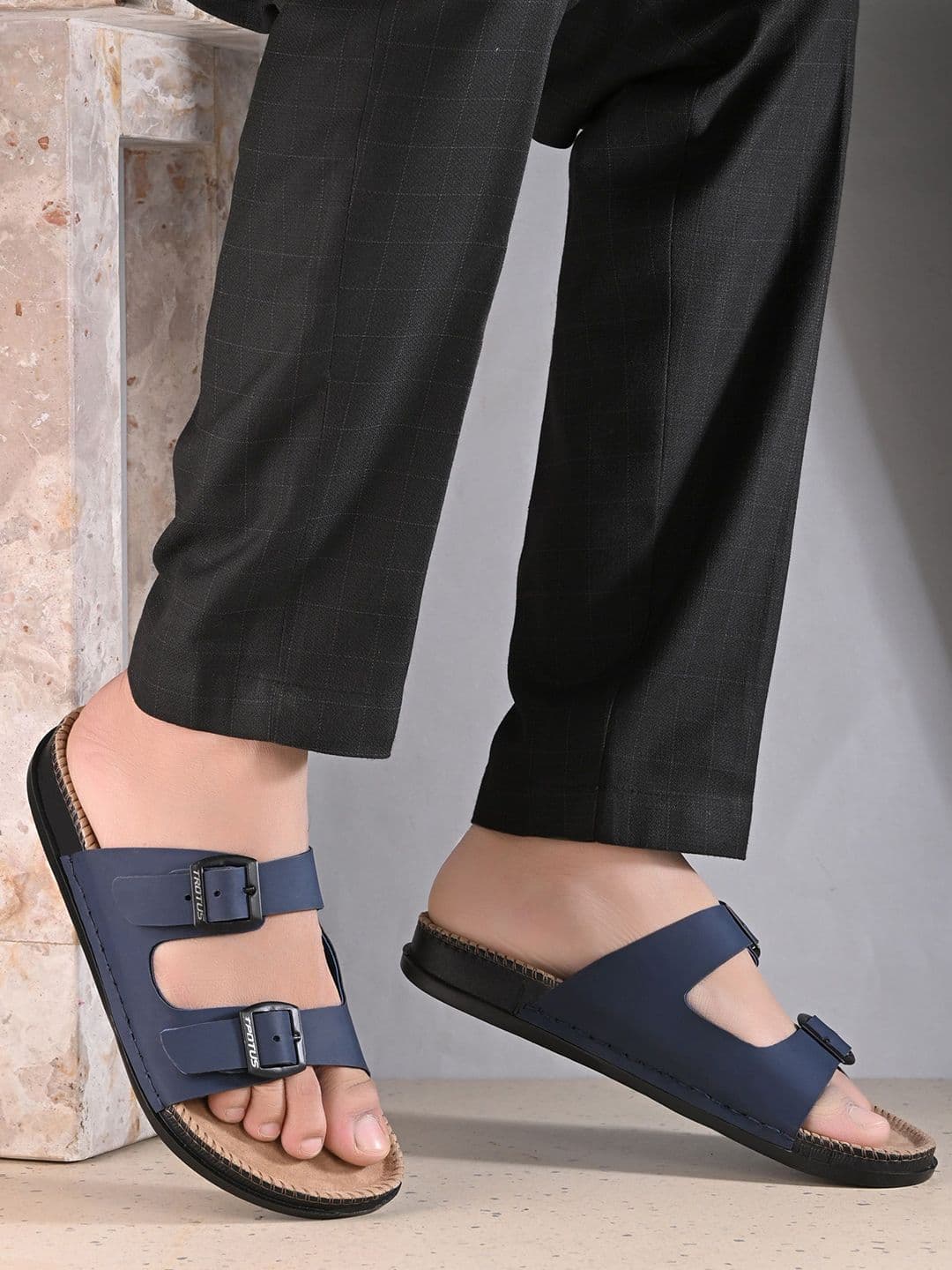 TROTUS Men Comfort Sandals With Buckle Details - view 1