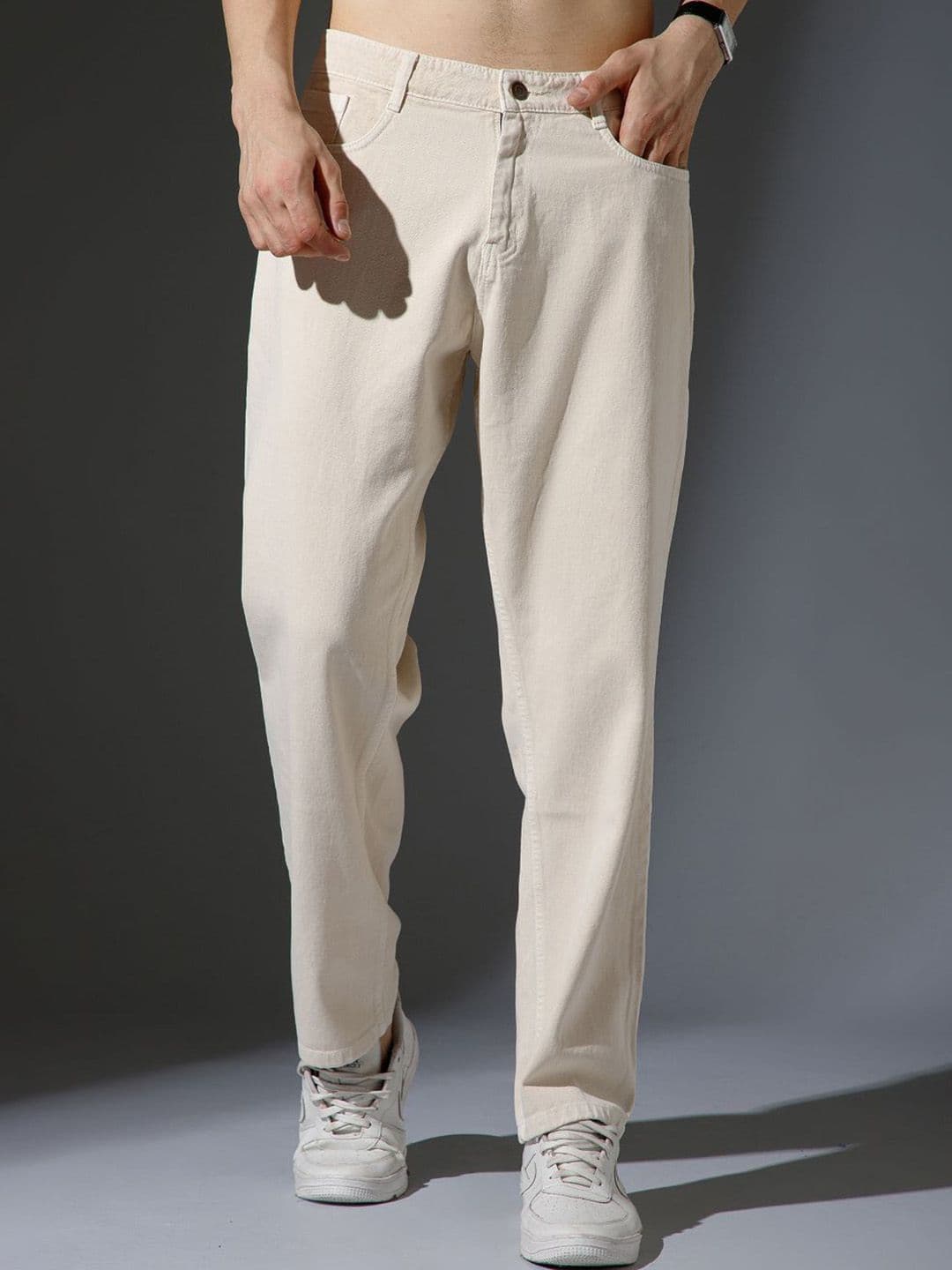 R.Code by The Roadster Life Co. Men Straight Fit Mid-Rise Jeans