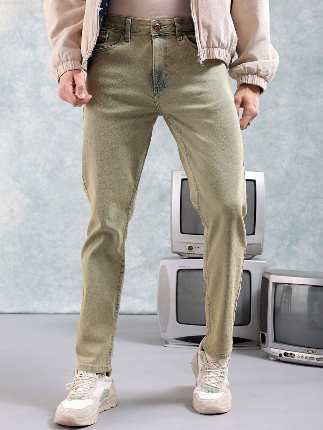 The Indian Garage Co Men Slim Fit Heavy Fade Jeans - view 1