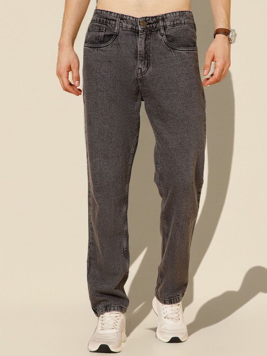 R.Code by The Roadster Life Co. Men Straight Fit Mid-Rise Light Fade Jeans