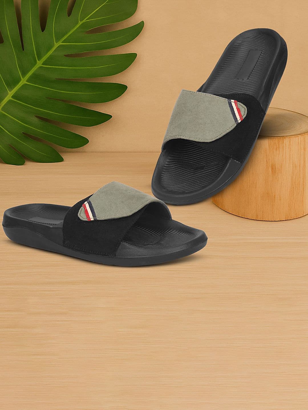 PERY PAO Men Colourblocked Sliders Flip Flop - view 1